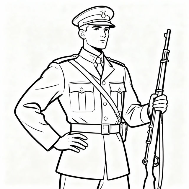 Soldier Drawing Easy gallery