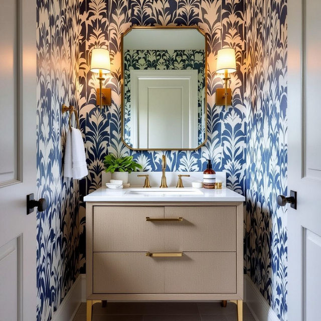 Half Bathroom Wallpaper gallery