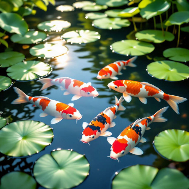 Koi Wallpaper - AI Generated gallery