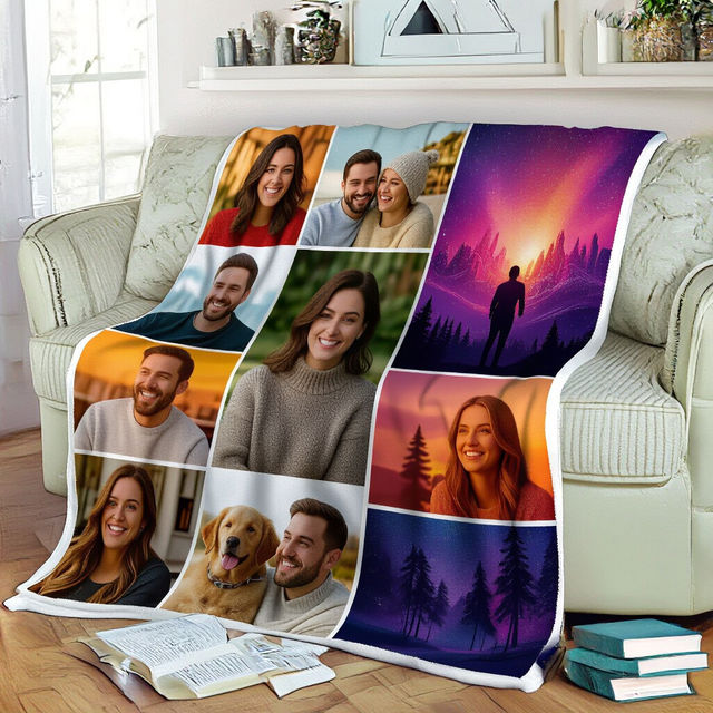 Picture Collage Blankets - Made With AI gallery