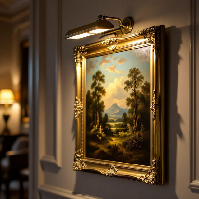 Antique Brass Picture Lights gallery