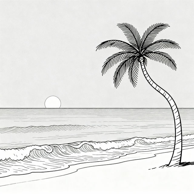 Easy Beach Drawings - Made With AI gallery