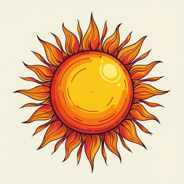 Sun Sketch Art - AI Generated gallery