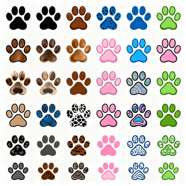 Dog Paw Print Clip Art gallery