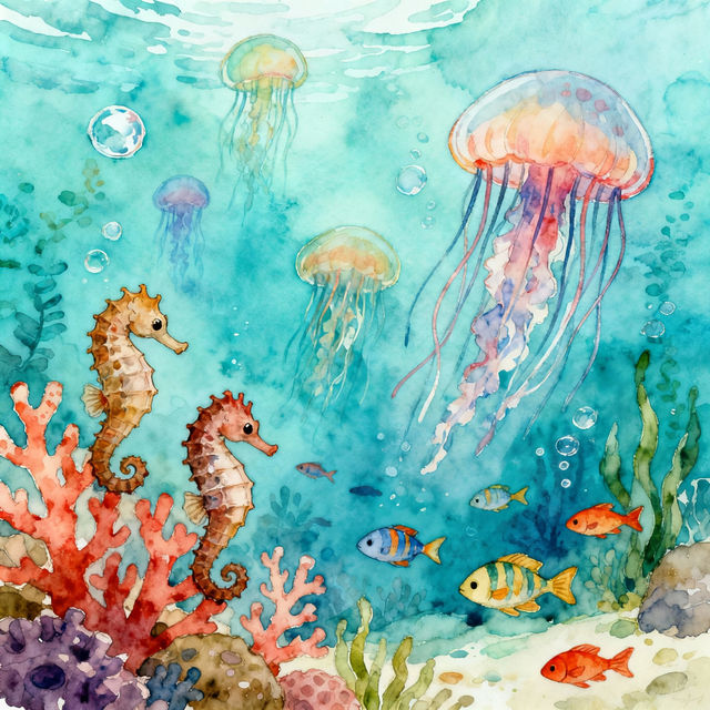 Sea Creatures Drawings gallery