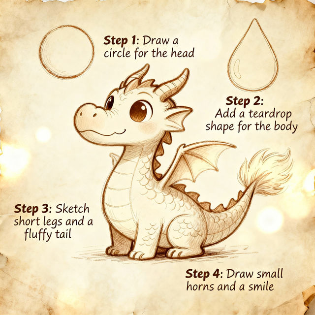 Dragon Drawing Easy Step By Step gallery