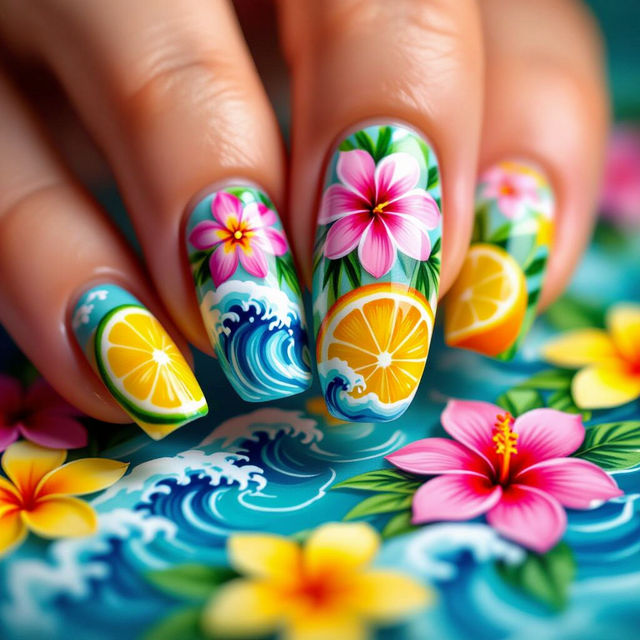 Summer Nail Art Ideas - Made With AI gallery