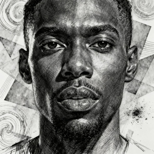 Black Man Drawing gallery