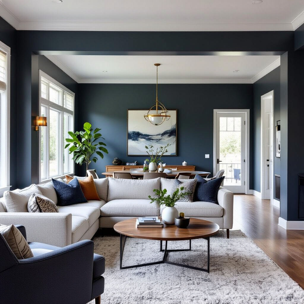Transition Open Floor Plan Paint Ideas - AI Generated
