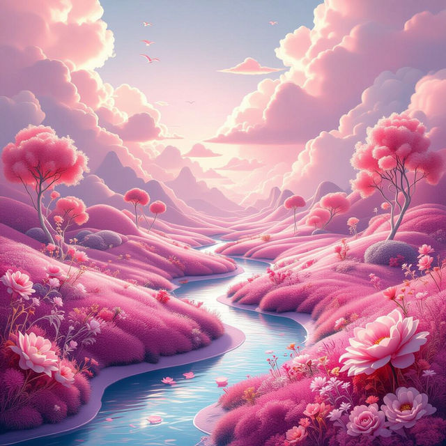 Pink Drawings - AI Art gallery