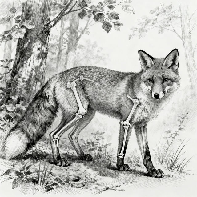 Fox Drawing Reference gallery