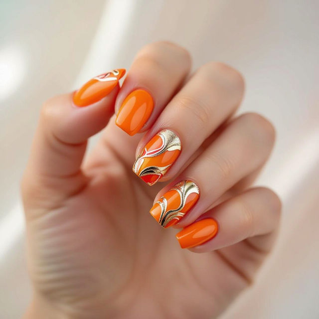 Orange Nail Art gallery