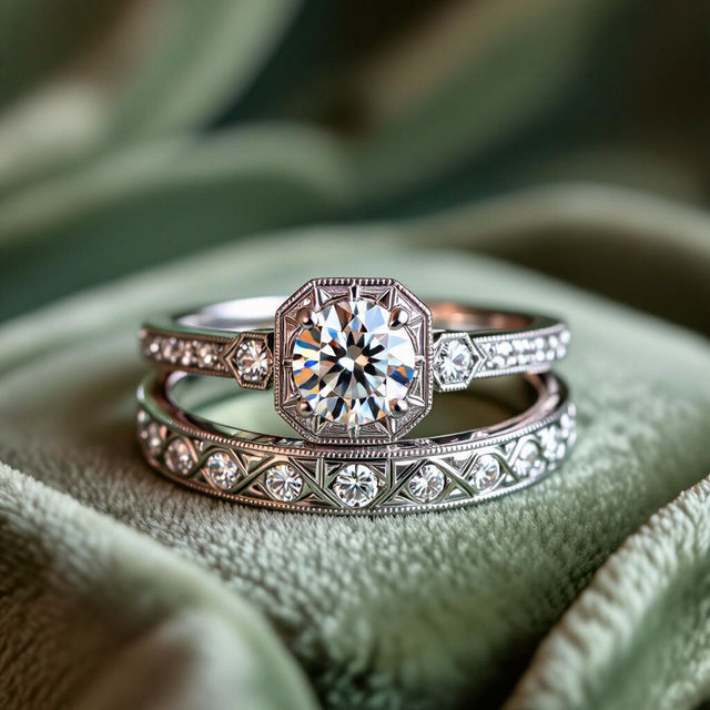 Art Deco Wedding Ring Sets gallery