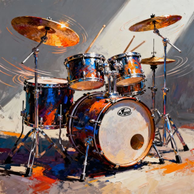 Drum Set Drawings - Made With AI gallery