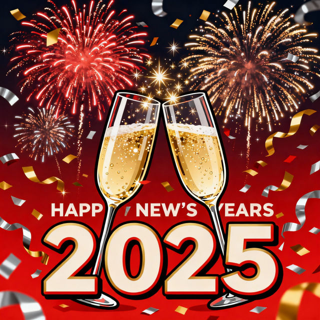 New Year's Clip Art 2025 - AI Generated gallery