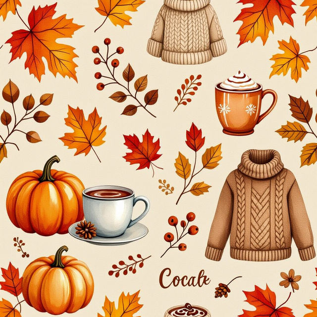 Cozy Fall Collage Wallpaper gallery