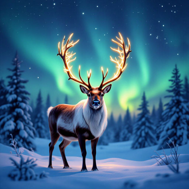 Reindeer Wallpapers - Festive AI Art gallery