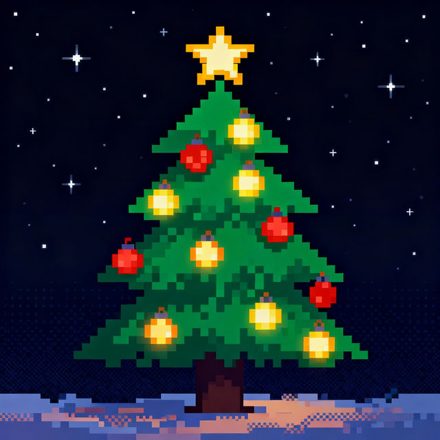 Christmas Tree Pixel Art gallery
