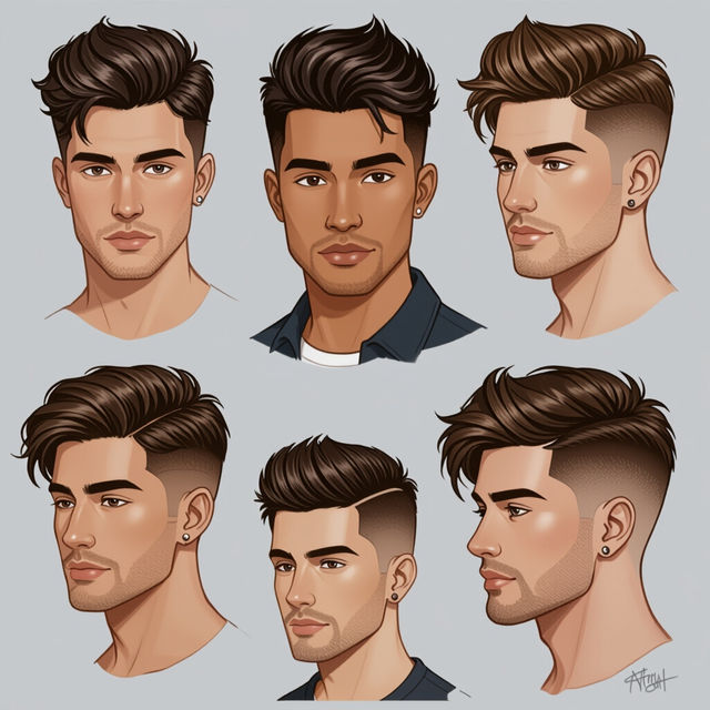 Male Hair Drawing Reference gallery