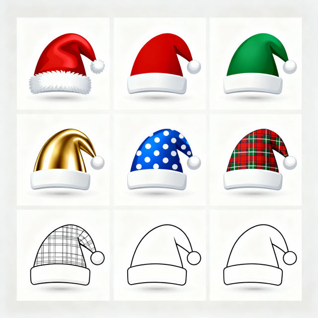 Santa Hat Clip Art - Made With AI gallery