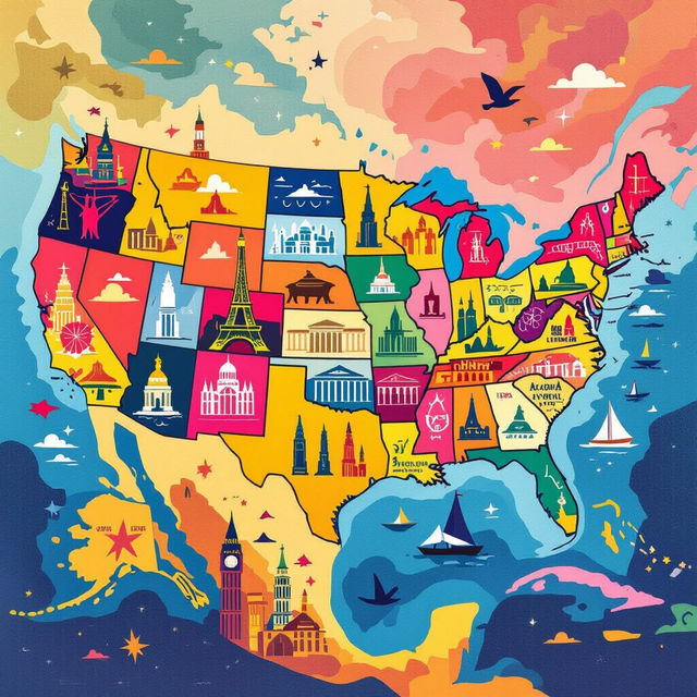 Picture of Map of United States gallery