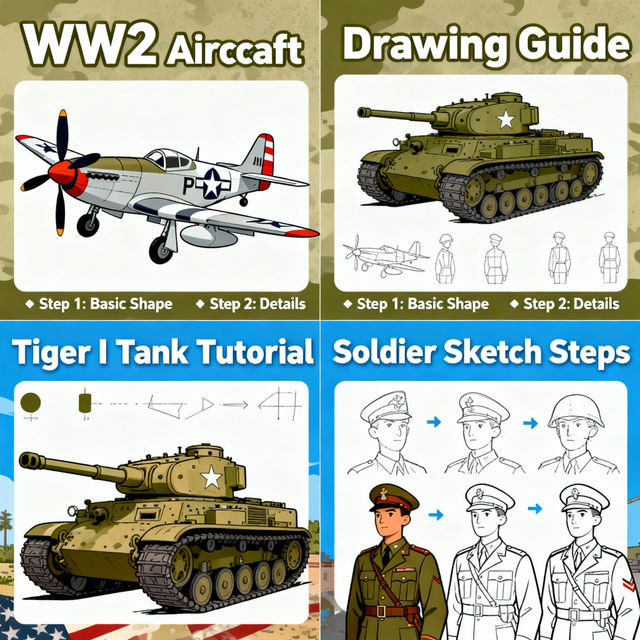 WW2 Drawings - Easy AI Generation gallery