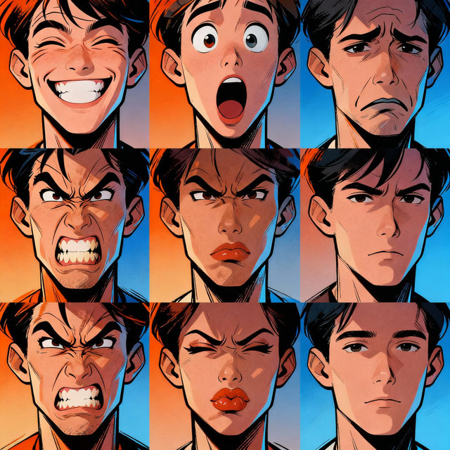 Facial Expression Drawings - Made With AI gallery