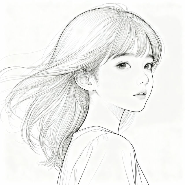Easy Girl Drawings - AI Generated gallery