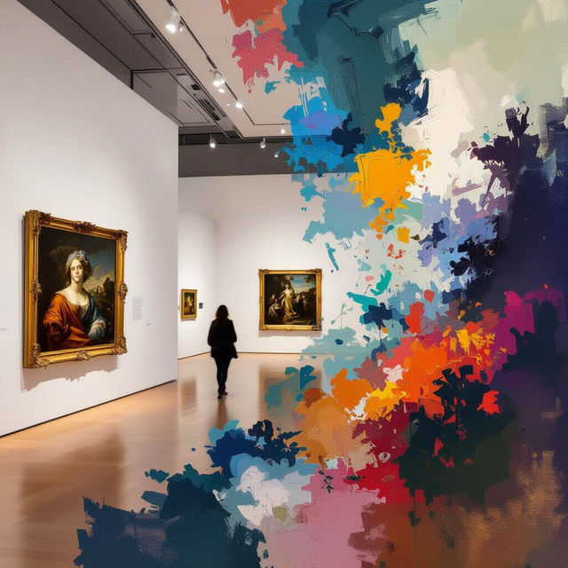 AI Art Inspired by Spencer Art Museum gallery