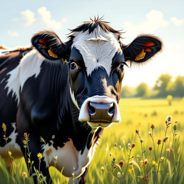 Realistic Cow Drawing gallery