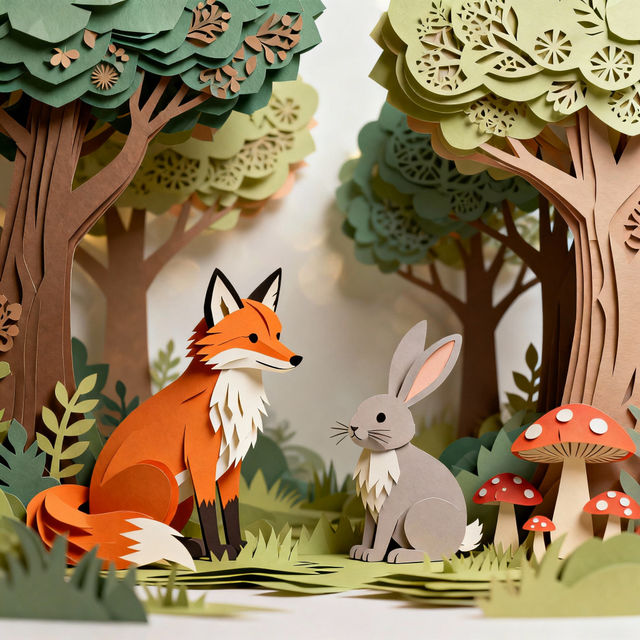 Paper Cut Art - Created with AI gallery