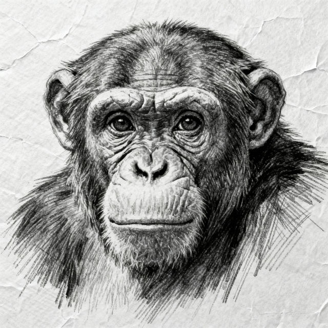 Chimpanzee Drawings - Created with AI gallery