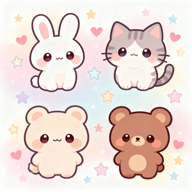 Kawaii Animals Drawings gallery
