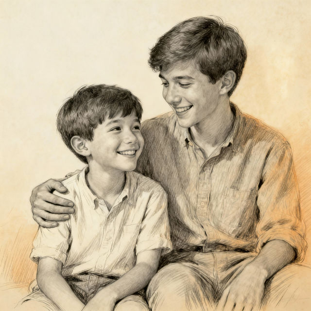 Brother Drawing Art - Made With AI gallery