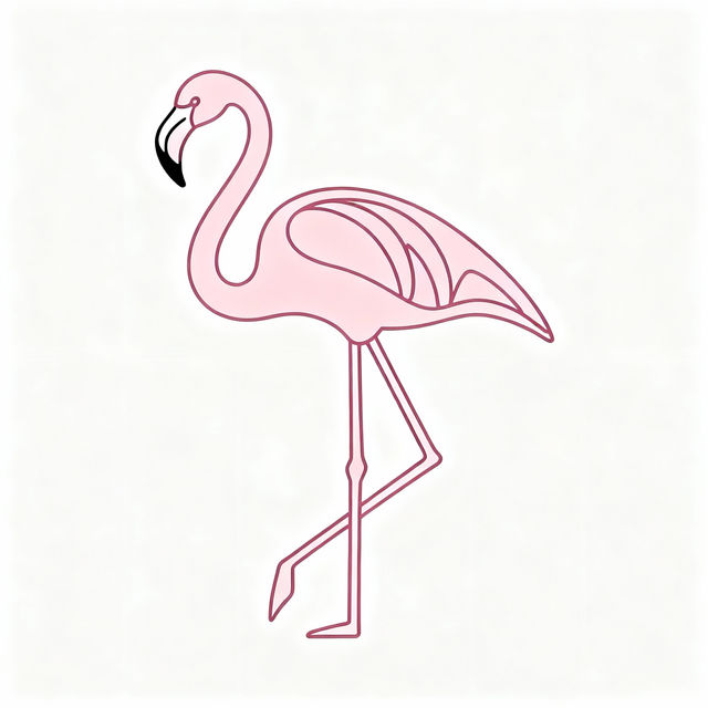 Simple Flamingo Drawings gallery