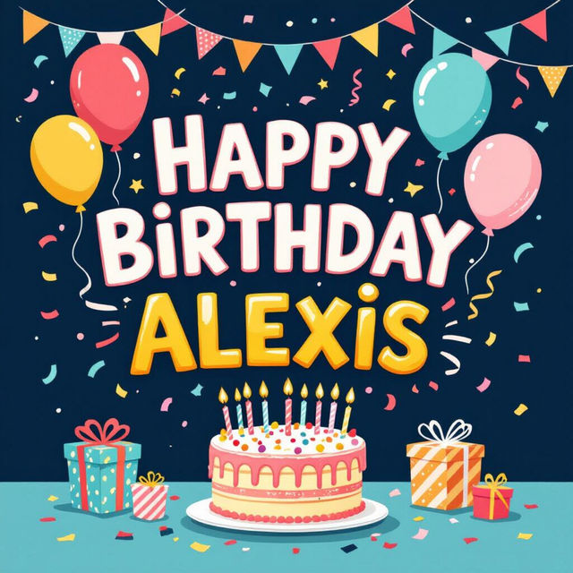 Happy Birthday Alexis Images - Made With AI gallery