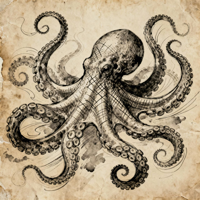 Octopus Sketch Art gallery