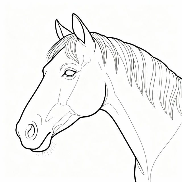 Easy Horse Head Drawing - Made With AI gallery