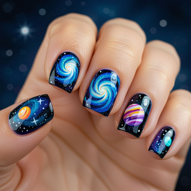 Galaxy Nail Art gallery