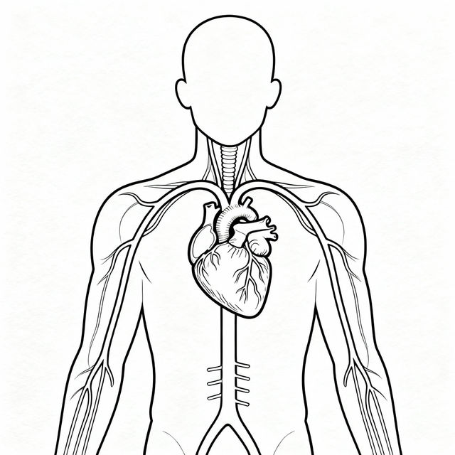 Circulatory System Easy Drawing gallery