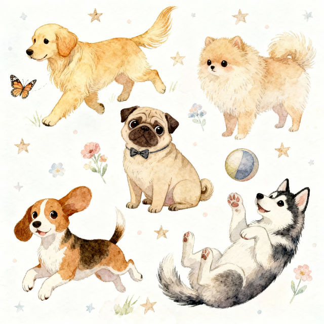 Cute Puppy Drawings - Made With AI gallery