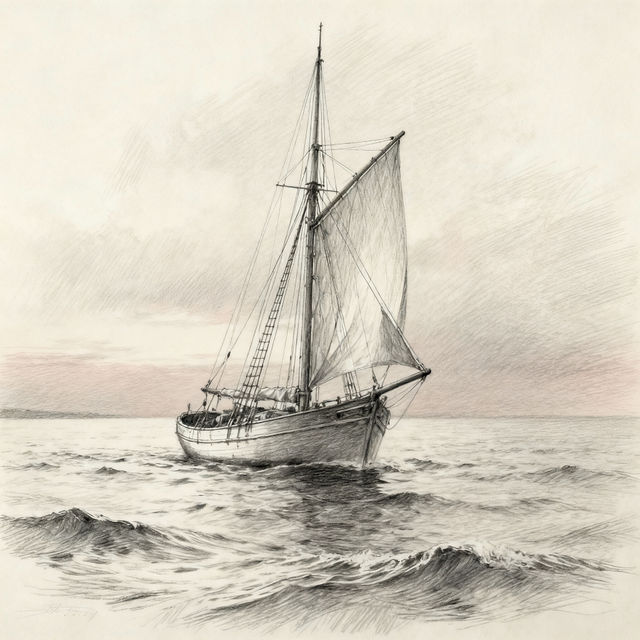 Boat Sketches - AI Generated gallery