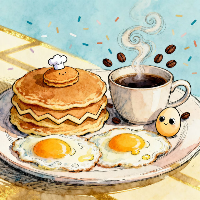 Breakfast Drawings - Made With AI gallery