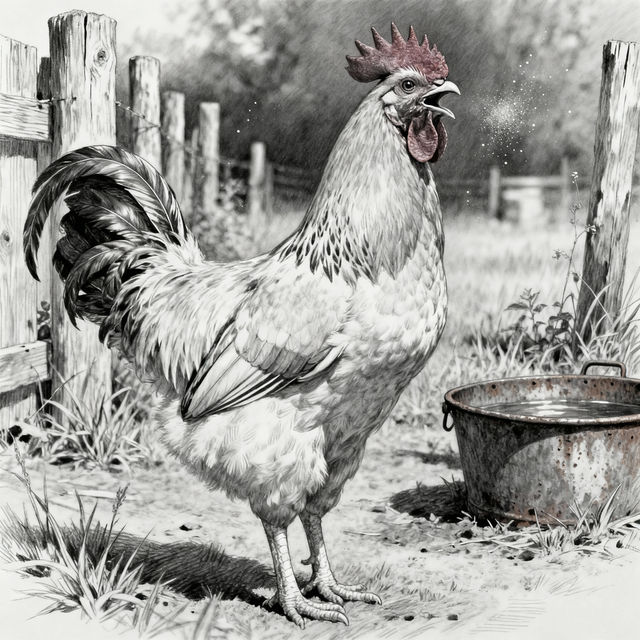 Rooster Drawings - AI Generated Art gallery
