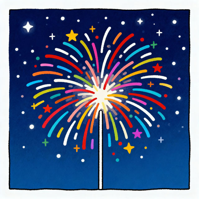 Easy Fireworks Drawings gallery