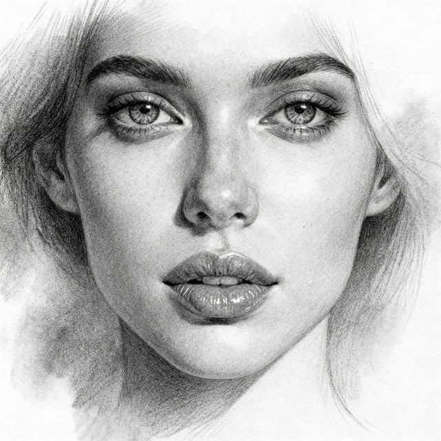 Female Face Drawings - AI Generated Art gallery