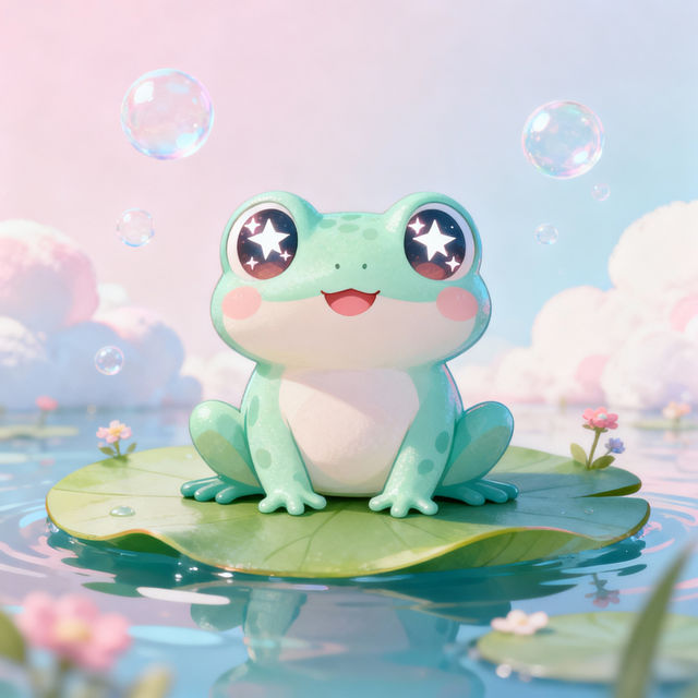 Kawaii Frog Drawings gallery