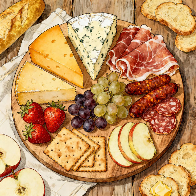 Charcuterie Board Drawing gallery