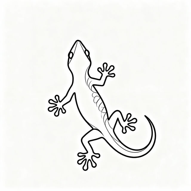 Simple Lizard Drawings gallery