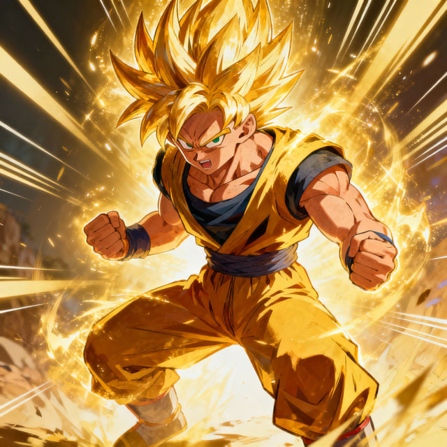 Goku Super Saiyan Drawings - AI Generated gallery